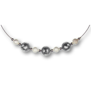 Modula® Collier -5112- silber (3 Polarisperlen...