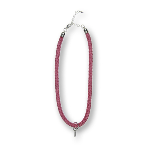 Modula® Halsreif Textil-Kordel -301- rosa, L: 40-45 cm