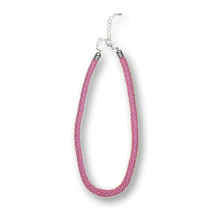 Modula® Halsreif Textil-Kordel -351- rosa, L: 40-45 cm
