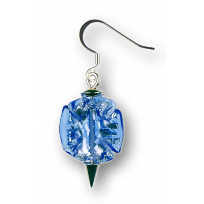 Modula® Ohrschmuck (1 Paar) -102- dunkelblau (Glasperle flach klein)