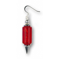 Modula® Ohrschmuck (1 Paar) -104- rot (Glaszylinder)