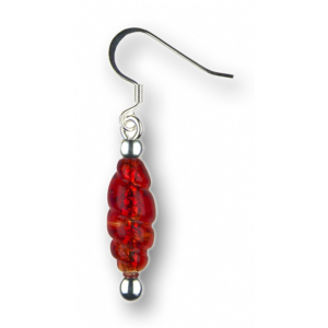 Modula® Ohrschmuck (1 Paar) -105- rot (Glasspindel)