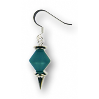 Modula® Ohrschmuck (1 Paar) -106- petrol (Polaris-Doppelkegel matt)