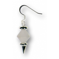 Modula® Ohrschmuck (1 Paar) -106- weiß (Polaris-Doppelkegel matt)