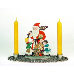Ornamentleuchter Weihnachtsmann mit Kindern (inkl. Kerzen)